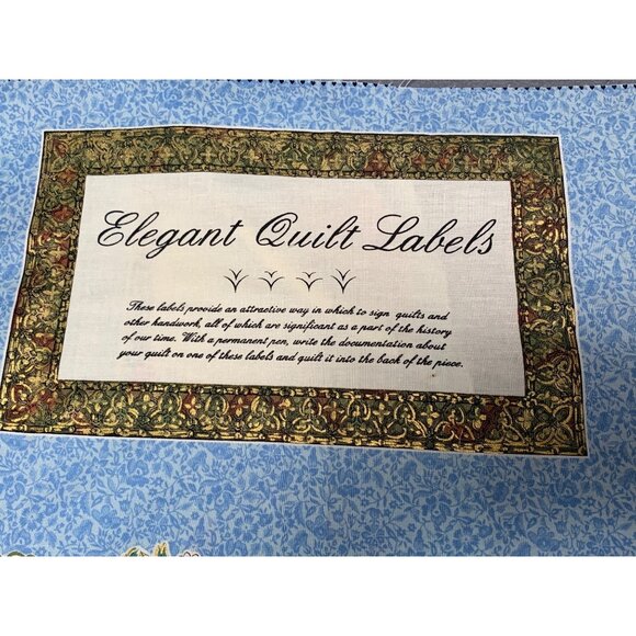 Elegant Quilt Labels Fabric Panel By Susan M. Kilbey E. E. Schenck Co Home Decor - Picture 2 of 16